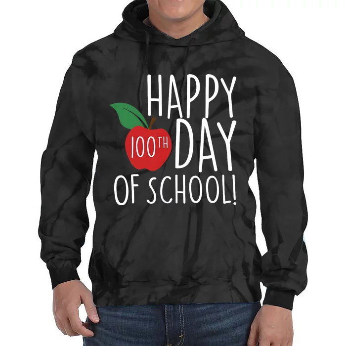 Apple 100 Days Of School Tie Dye Hoodie