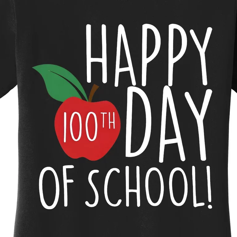 Apple 100 Days Of School Women's T-Shirt