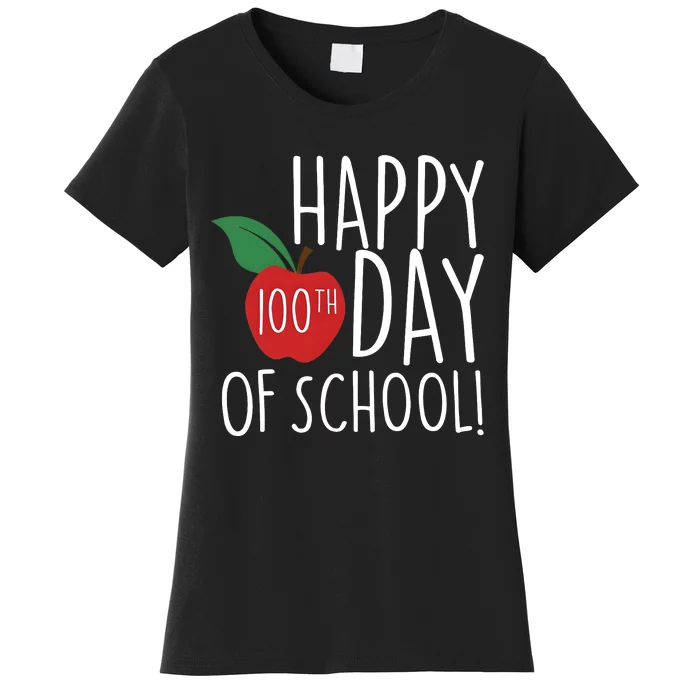 Apple 100 Days Of School Women's T-Shirt