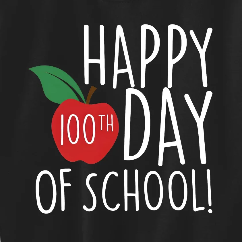 Apple 100 Days Of School Kids Sweatshirt