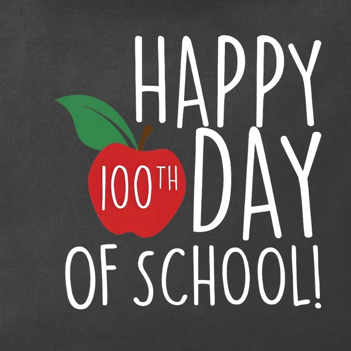 Apple 100 Days Of School Zip Tote Bag