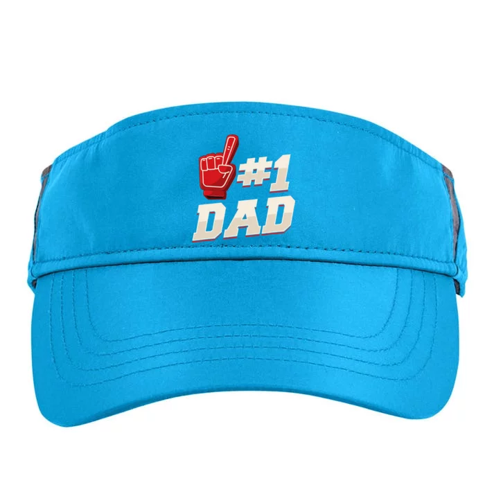 Athletic 1 Dad Number 1 Father Dad Fathers Day Adult Drive Performance Visor