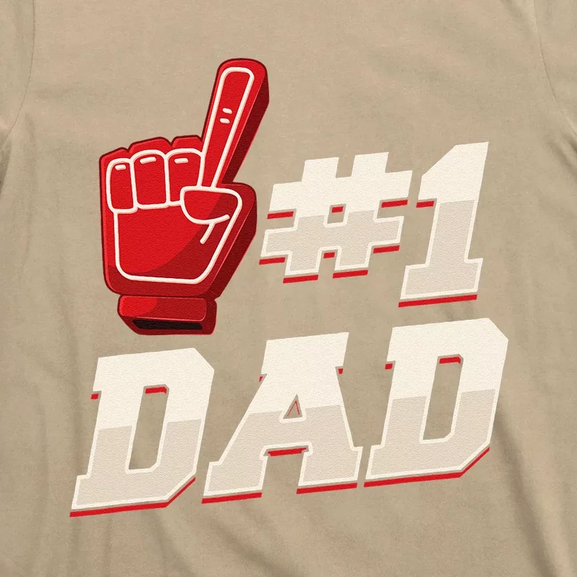 Athletic 1 Dad Number 1 Father Dad Fathers Day T-Shirt