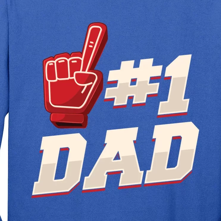 Athletic # 1 Dad Number 1 Father Dad FatherS Day Gift Tall Long Sleeve T-Shirt