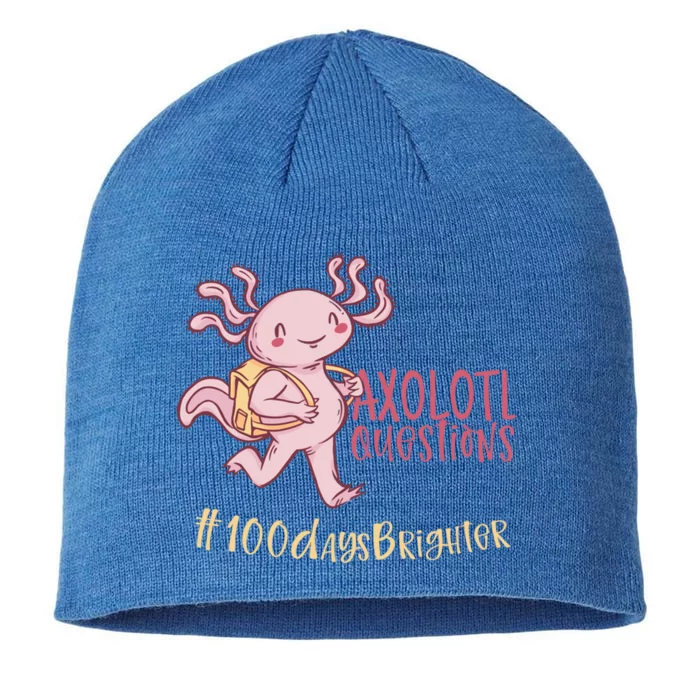 Axolotl 100 Days Of School Axolotl 100 Days Brighter Teacher Gift 8 1/2in Sustainable Knit Beanie