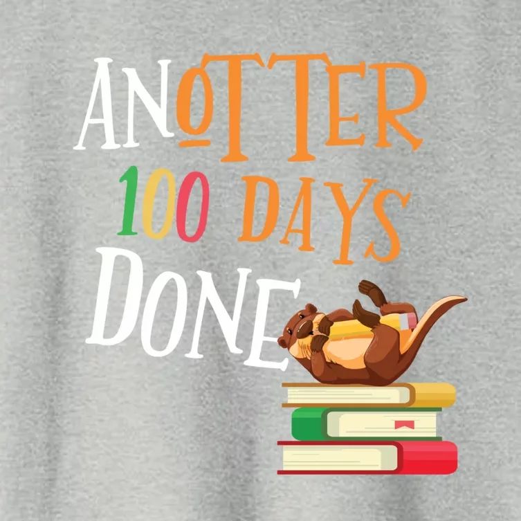 Anotter 100 Days Done Of School Teacher Student Otter Gift Women's Crop Top Tee