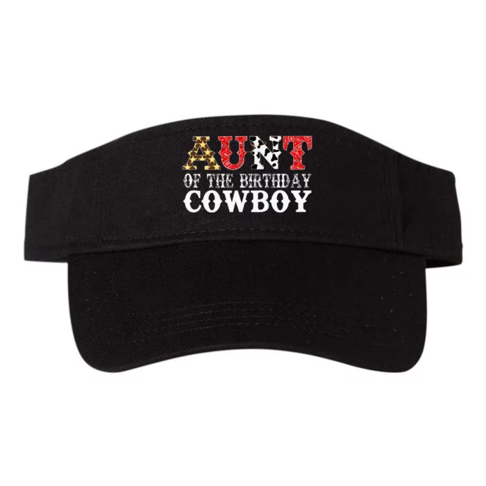 Aunt 1st First Birthday Cowboy Western Rodeo Valucap Bio-Washed Visor