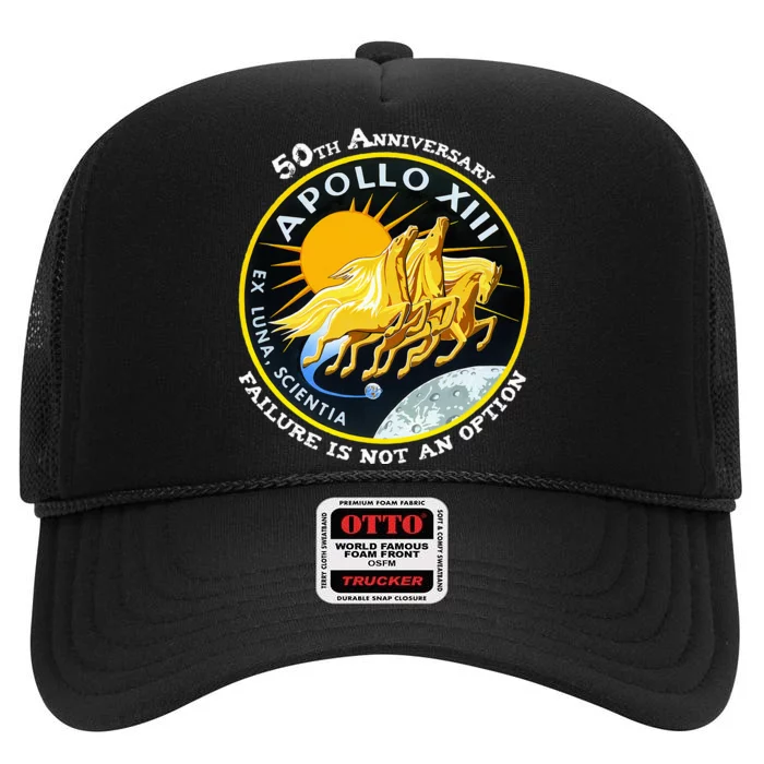 Apollo 13 Failure Is Not An Option High Crown Mesh Trucker Hat