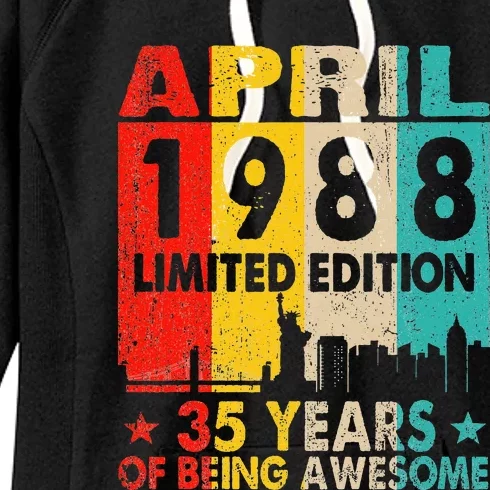 April 1988 Limited Edition 35 Years Of Being Awesome Women's Fleece Hoodie