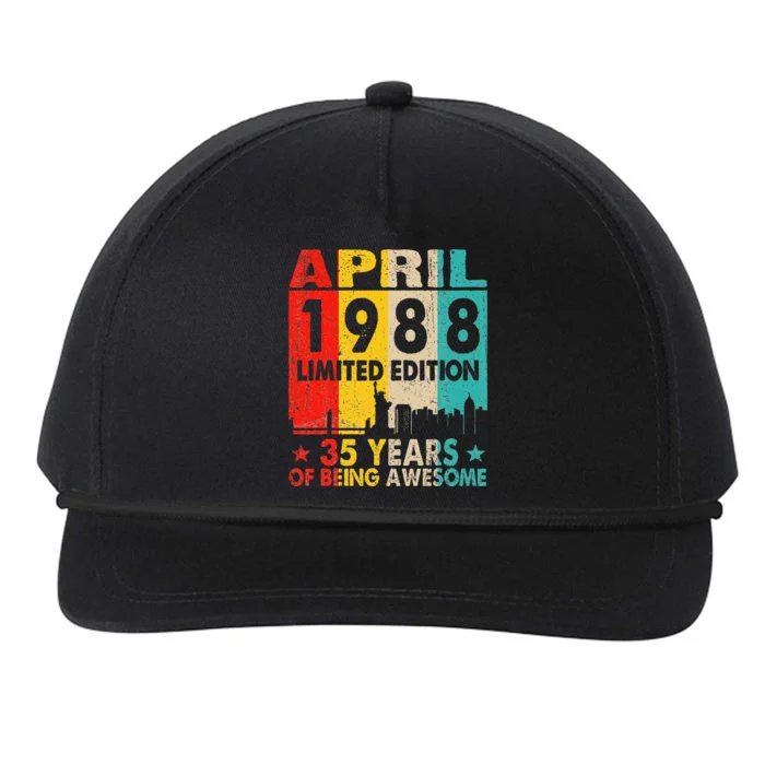 April 1988 Limited Edition 35 Years Of Being Awesome Snapback Five-Panel Rope Hat