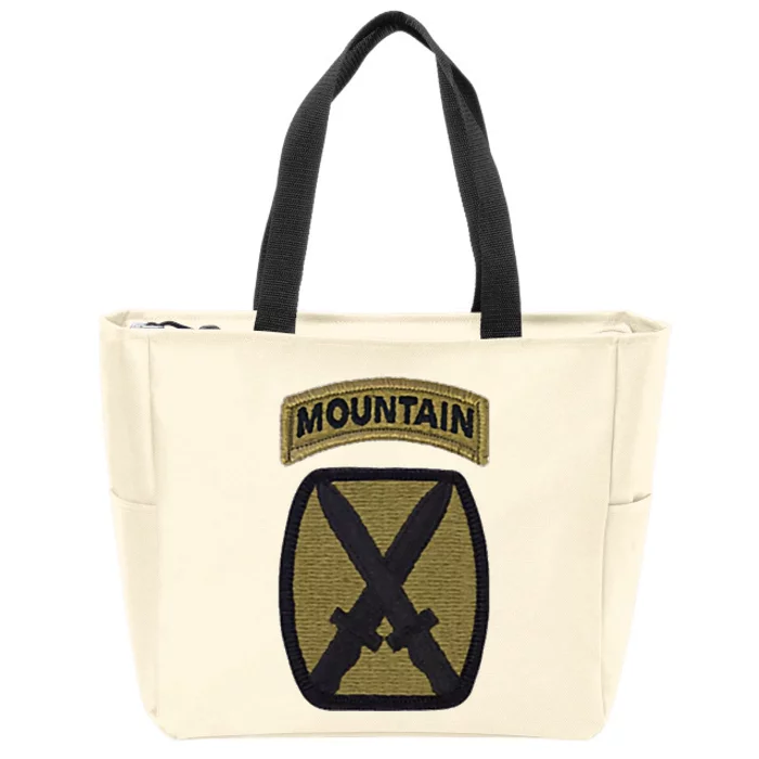 Army 10th Mountain Division Military Veteran Morale Zip Tote Bag