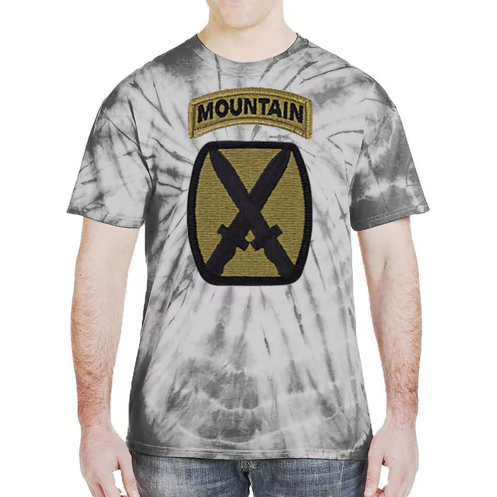 Army 10th Mountain Division Military Veteran Morale Tie-Dye T-Shirt