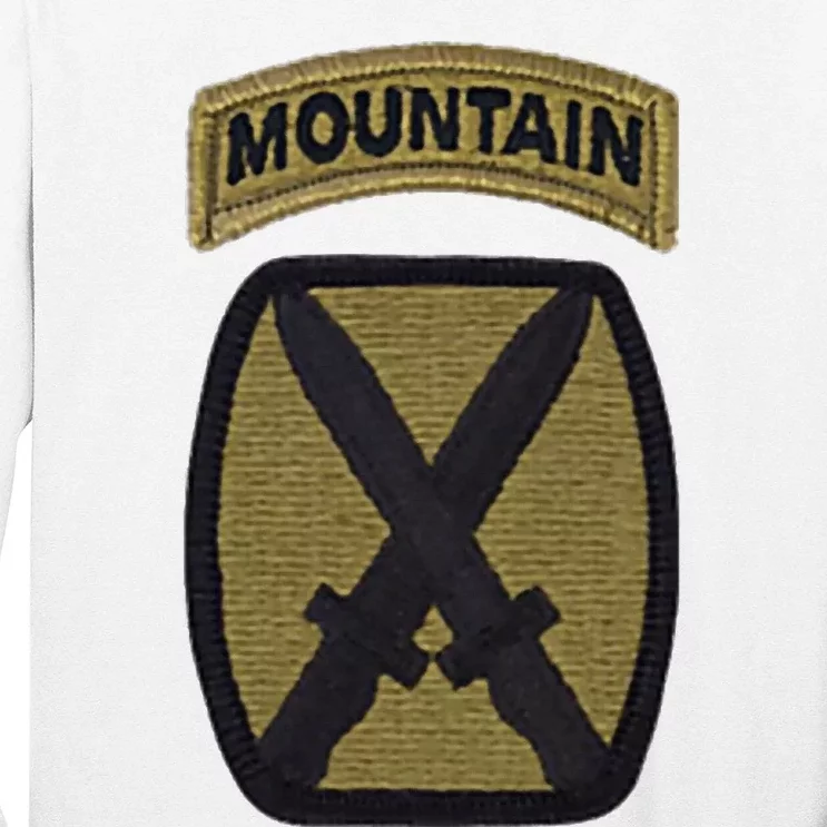 Army 10th Mountain Division Military Veteran Morale Long Sleeve Shirt