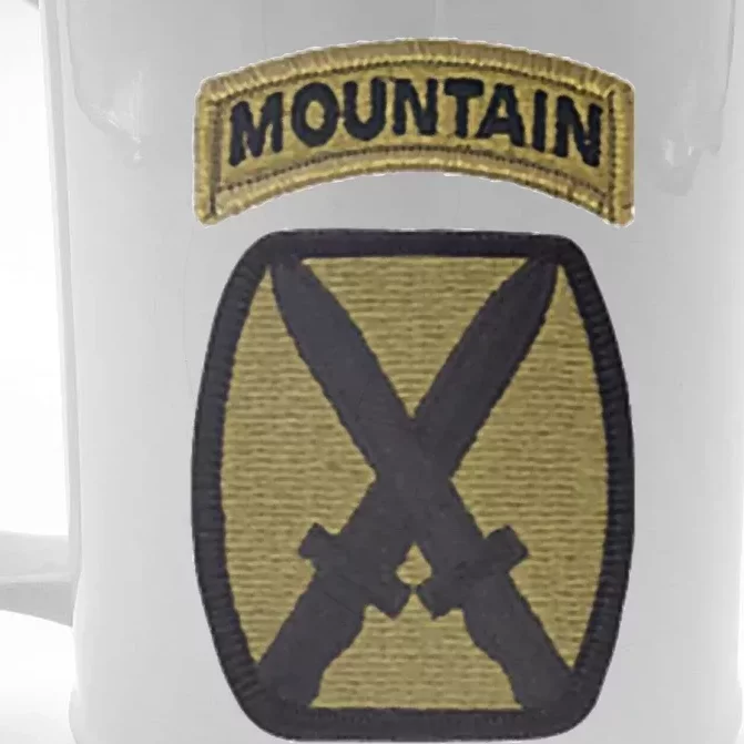 Army 10th Mountain Division Military Veteran Morale Front & Back Beer Stein