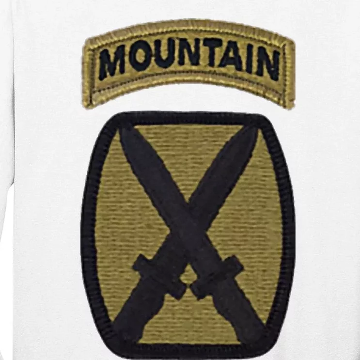 Army 10th Mountain Division Military Veteran Morale Tall Long Sleeve T-Shirt