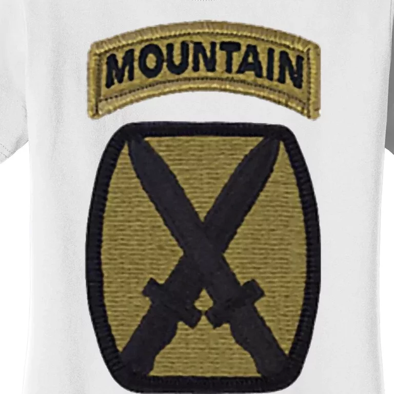 Army 10th Mountain Division Military Veteran Morale Women's T-Shirt