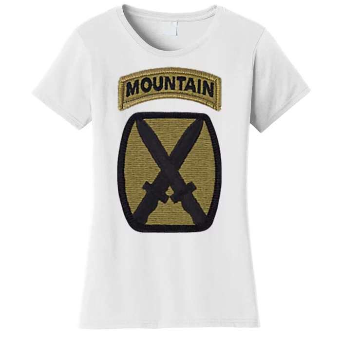 Army 10th Mountain Division Military Veteran Morale Women's T-Shirt