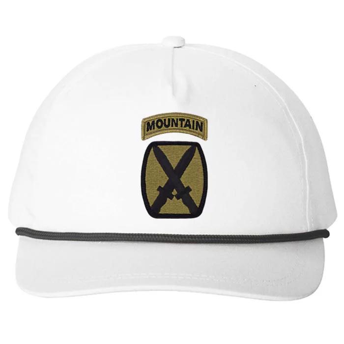 Army 10th Mountain Division Military Veteran Morale Snapback Five-Panel Rope Hat