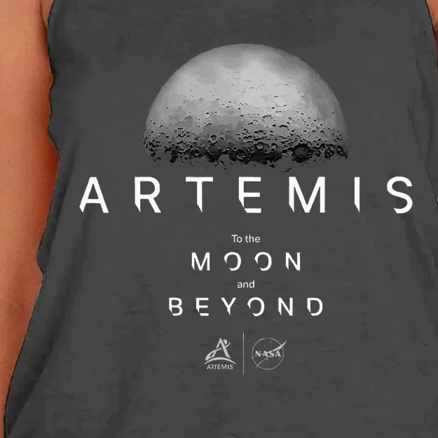 Artemis 1 N.Asa Launch Mission To The Moon And Beyond Women's Knotted Racerback Tank