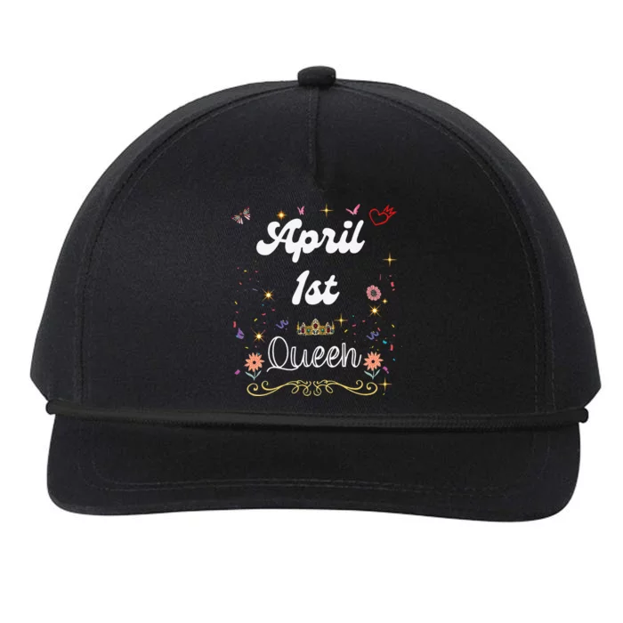 April 1st Queen Born on April 1 Birthday Snapback Five-Panel Rope Hat