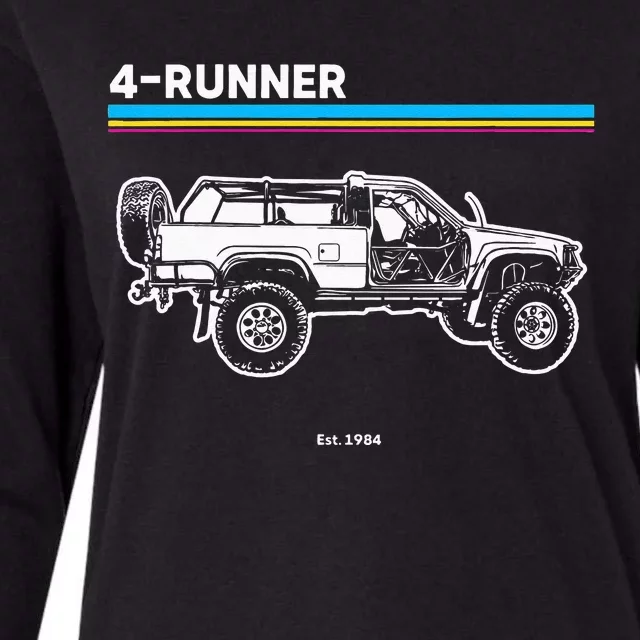 Adventure 101 Retro 4Runner Womens Cotton Relaxed Long Sleeve T-Shirt