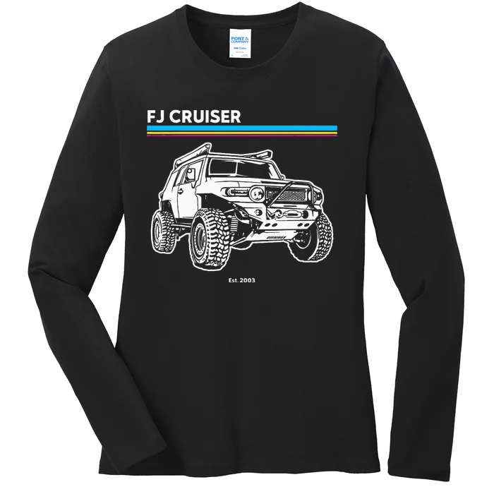 Adventure 101 Retro FJ Cruiser Ladies Long Sleeve Shirt