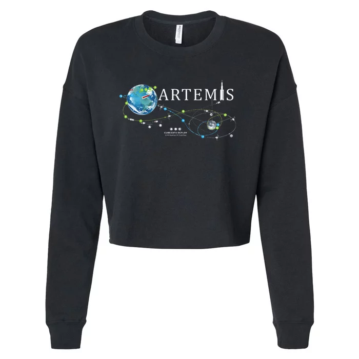 Artemis 1 SLS Rocket Launch Mission To The Moon And Beyond Cropped Pullover Crew