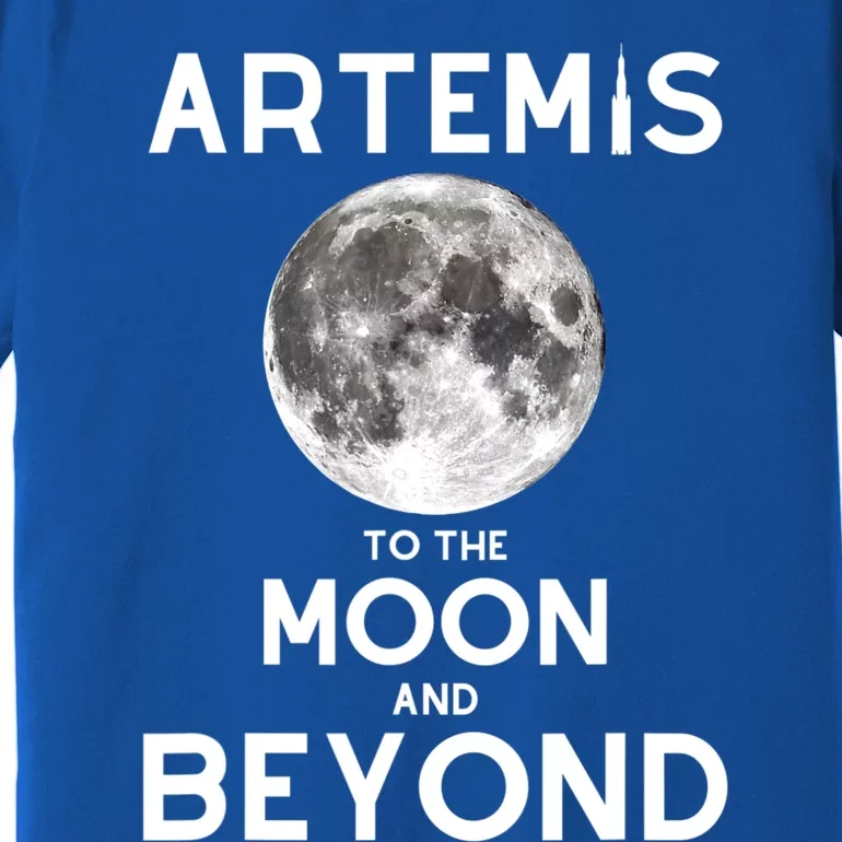 Artemis 1 SLS Rocket Launch Mission To The Moon And Beyond Premium T-Shirt