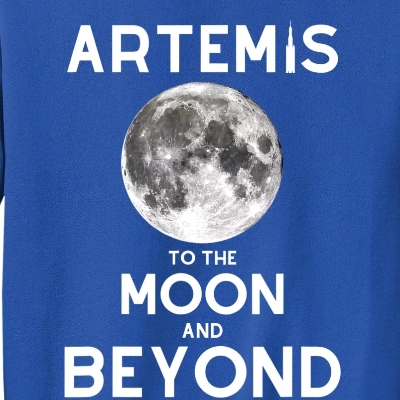 Artemis 1 SLS Rocket Launch Mission To The Moon And Beyond Tall Sweatshirt