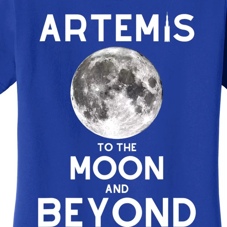 Artemis 1 SLS Rocket Launch Mission To The Moon And Beyond Women's T-Shirt