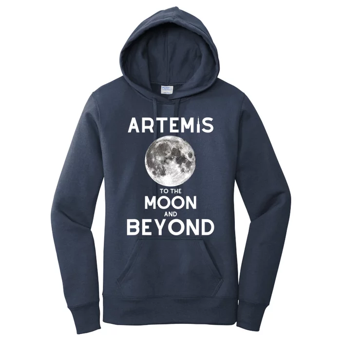 Artemis 1 SLS Rocket Launch Mission To The Moon And Beyond Women's Pullover Hoodie