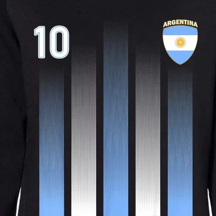 Argentina 10 Soocer Jersey Argentina Football Fans Soccer Womens California Wash Sweatshirt