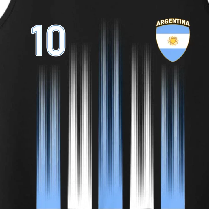 Argentina 10 Soocer Jersey Argentina Football Fans Soccer Performance Tank