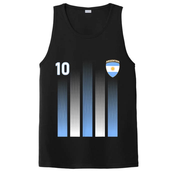 Argentina 10 Soocer Jersey Argentina Football Fans Soccer Performance Tank