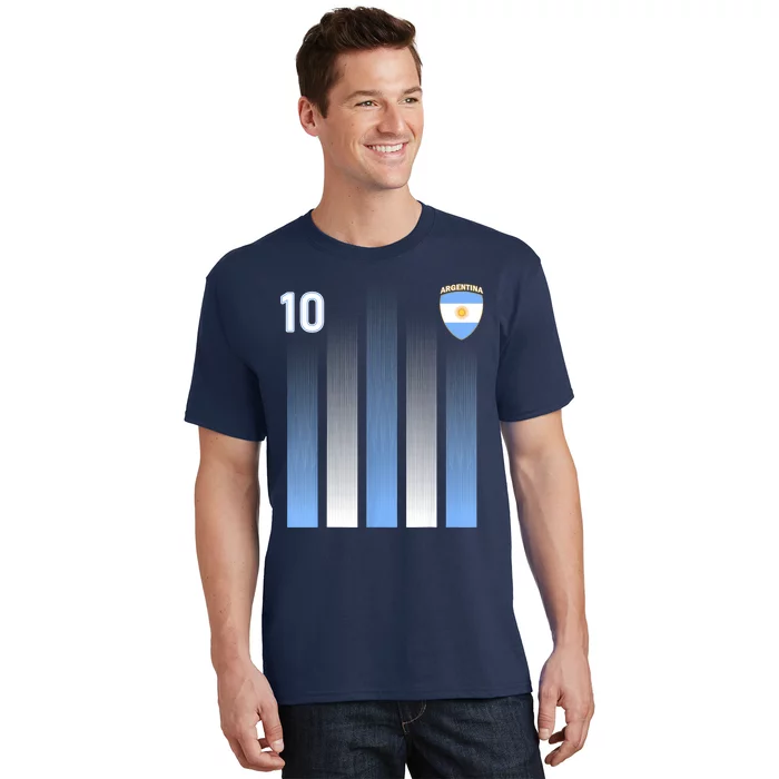 Argentina 10 Soocer Jersey Argentina Football Fans Soccer T-Shirt