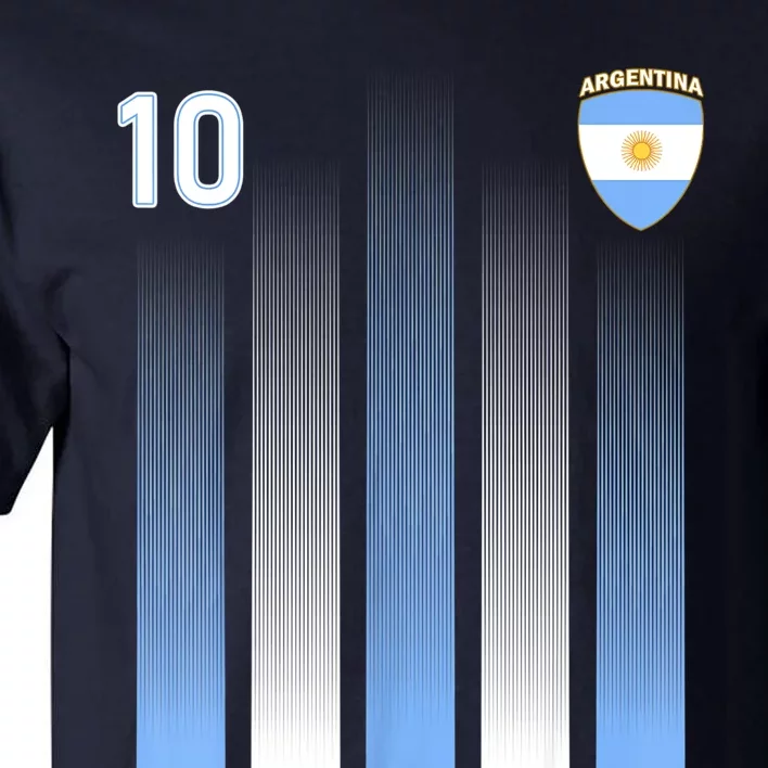 Argentina 10 Soocer Jersey Argentina Football Fans Soccer Tall T-Shirt