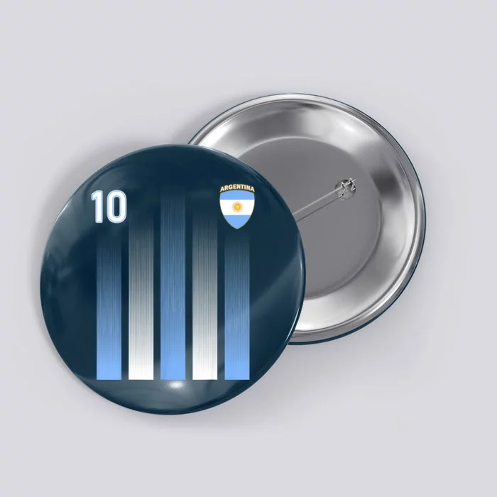 Argentina 10 Soocer Jersey Argentina Football Fans Soccer Button