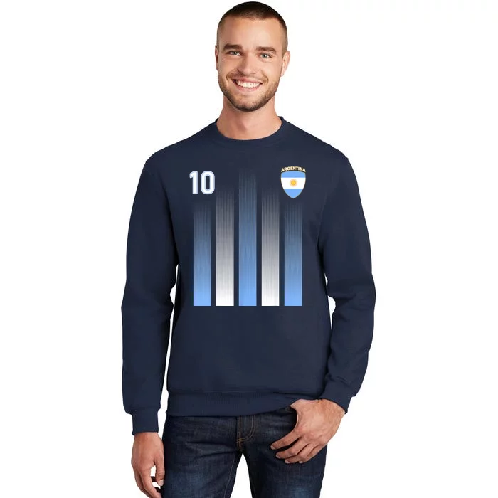 Argentina 10 Soocer Jersey Argentina Football Fans Soccer Tall Sweatshirt