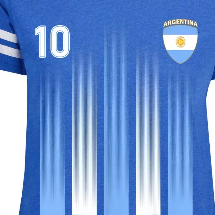 Argentina 10 Soocer Jersey Argentina Football Fans Soccer Enza Ladies Jersey Football T-Shirt