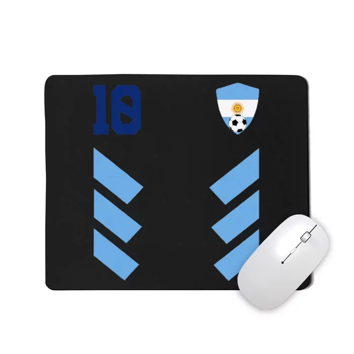 Argentina 10 Soccer Jersey Argentina Football Fan Soccer Mousepad