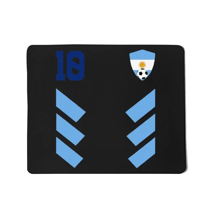 Argentina 10 Soccer Jersey Argentina Football Fan Soccer Mousepad