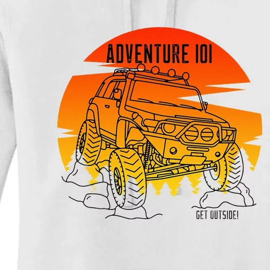 Adventure 101 Sundown in the woods FJ Cruiser. Women's Pullover Hoodie