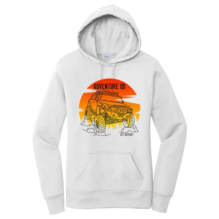 Adventure 101 Sundown in the woods FJ Cruiser. Women's Pullover Hoodie