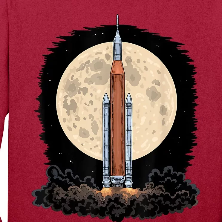 Artemis 1 SLS Rocket Launch Mission To The Moon And Beyond Long Sleeve Shirt