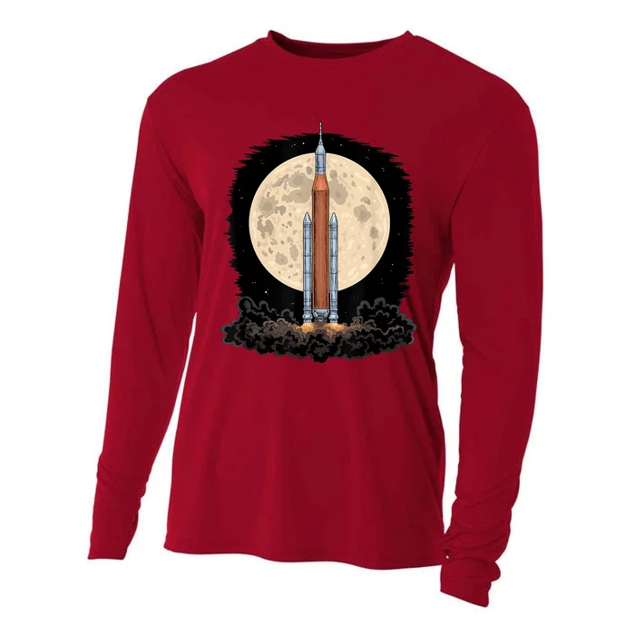 Artemis 1 SLS Rocket Launch Mission To The Moon And Beyond Cooling Performance Long Sleeve Crew