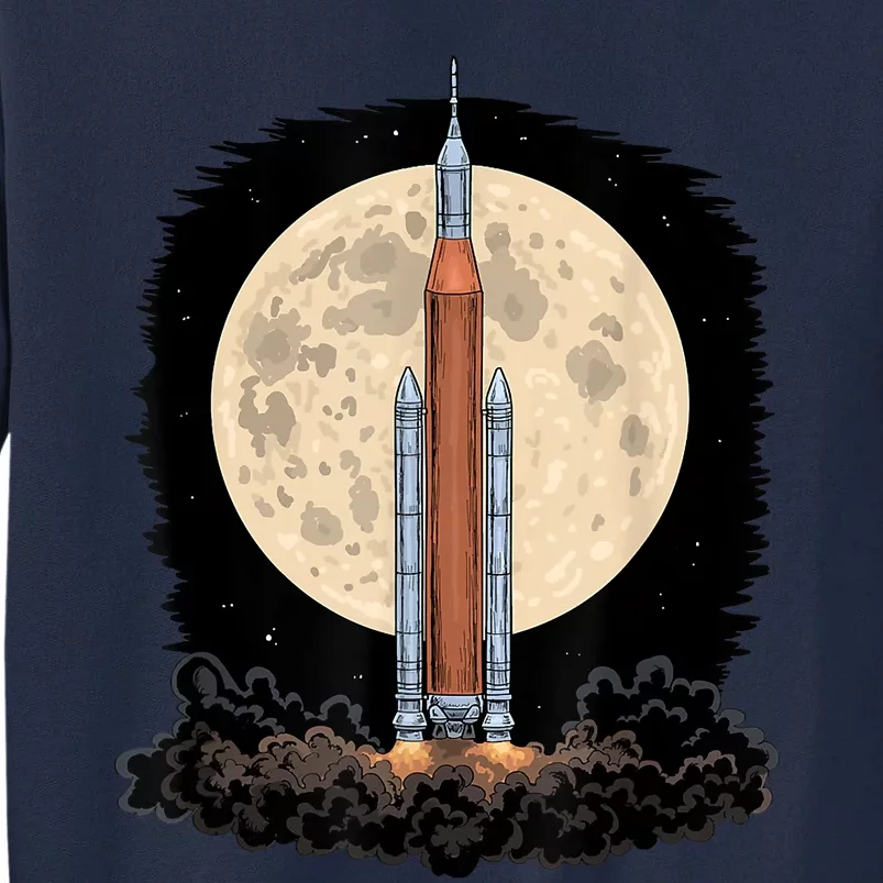 Artemis 1 SLS Rocket Launch Mission To The Moon And Beyond Tall Sweatshirt