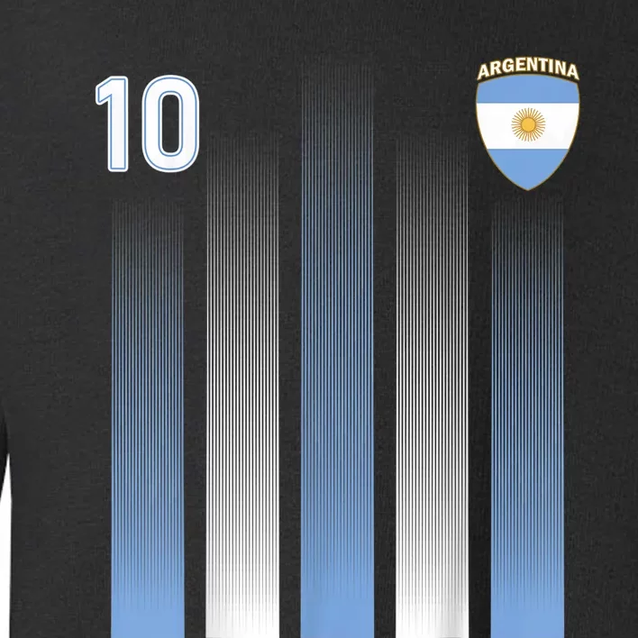 Argentina 10 Soccer Jersey Argentina Football Fan Soccer Toddler Sweatshirt