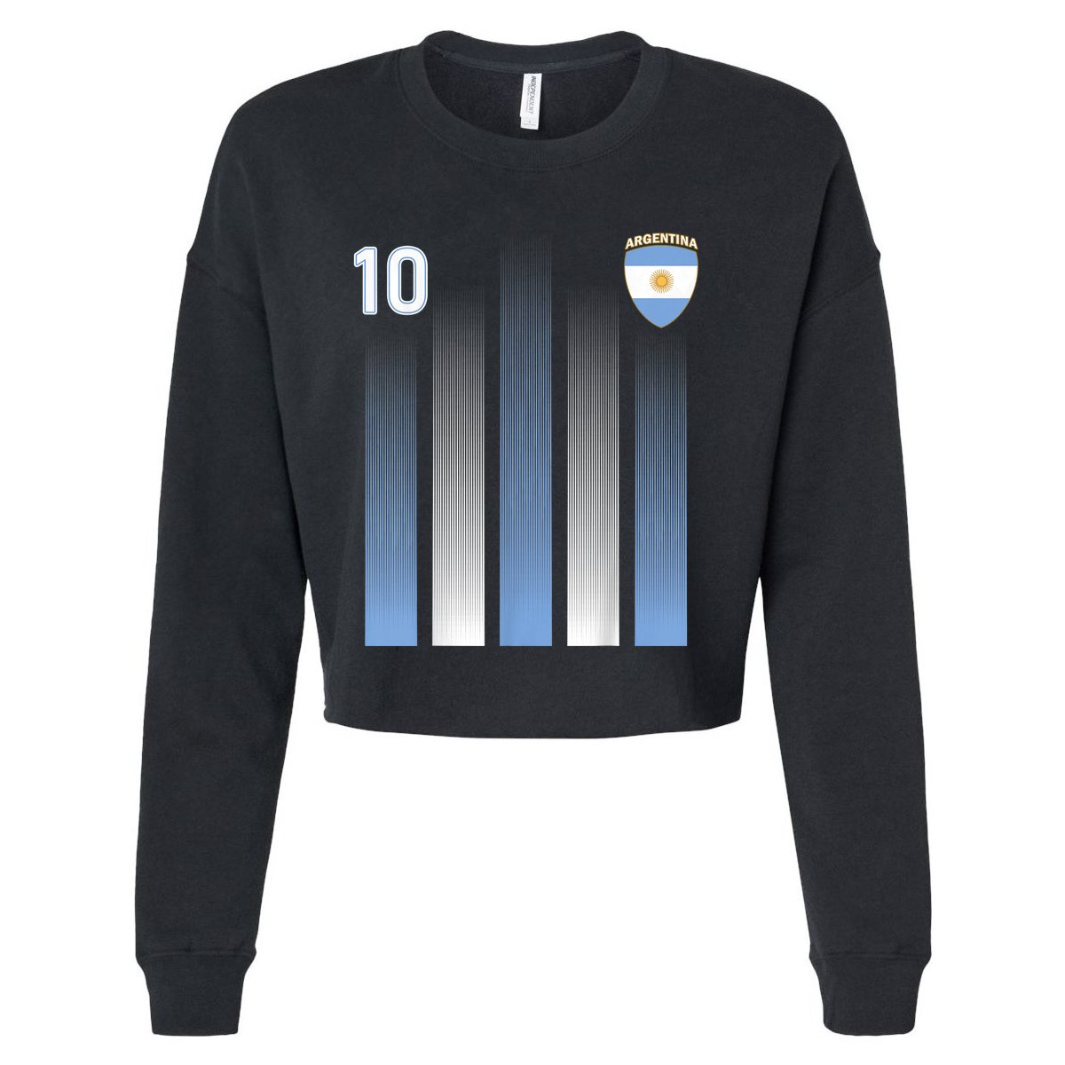 TeeShirtPalace Argentina Soccer Jersey Gift Argentina Football Fans Women's Crop Top Tee