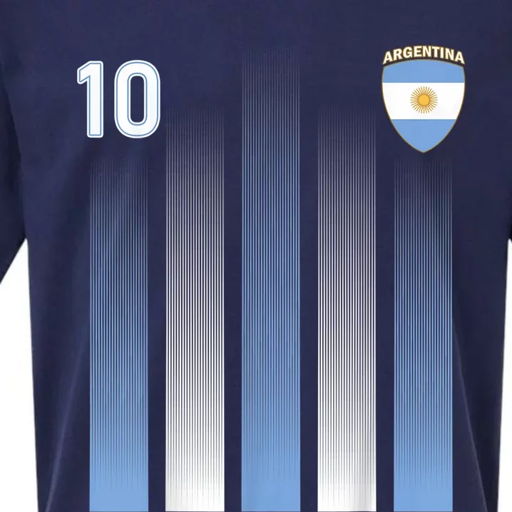 Argentina 10 Soccer Jersey Argentina Football Fan Soccer Sueded Cloud Jersey T-Shirt