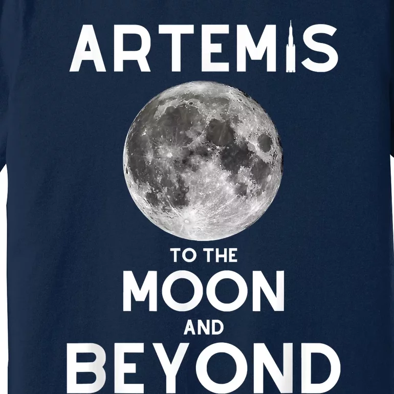 Artemis 1 SLS Rocket Launch Mission To The Moon And Beyond Premium T-Shirt